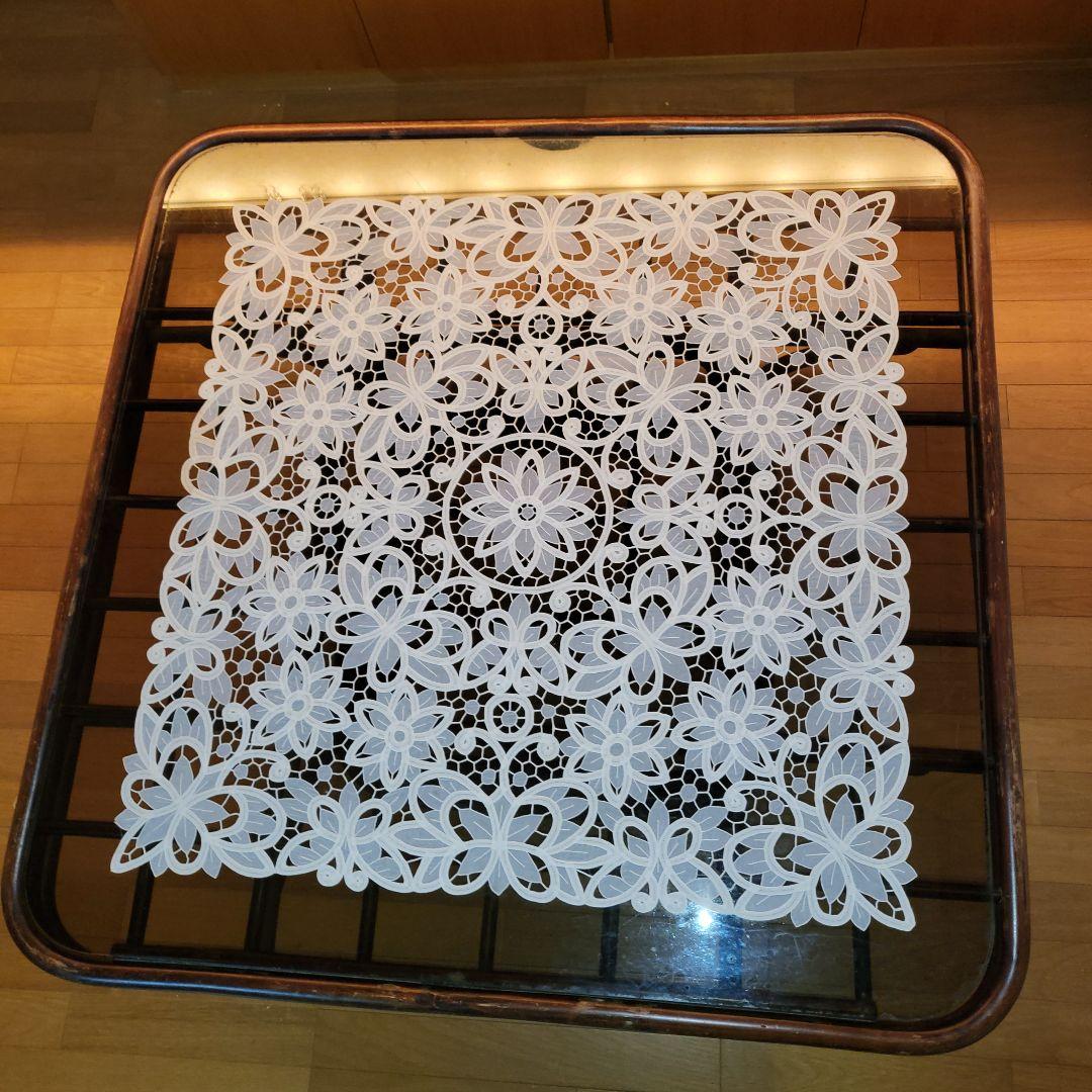 ラタンテーブル　ガラステーブル　大型 センターテーブル　ラタン　ローテーブル