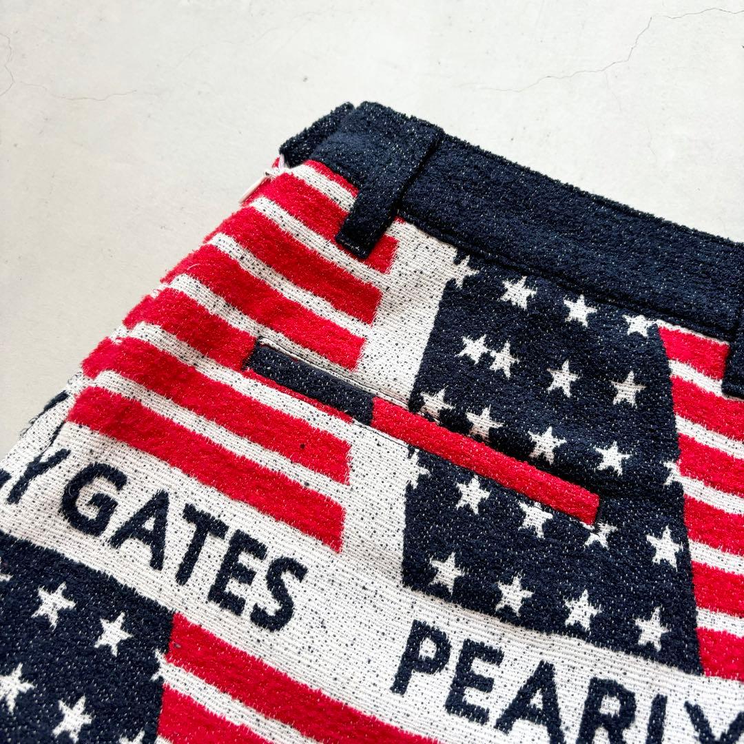 【美品】PEARLY GATES パーリーゲイツ 星条旗柄 スカート ペチコート