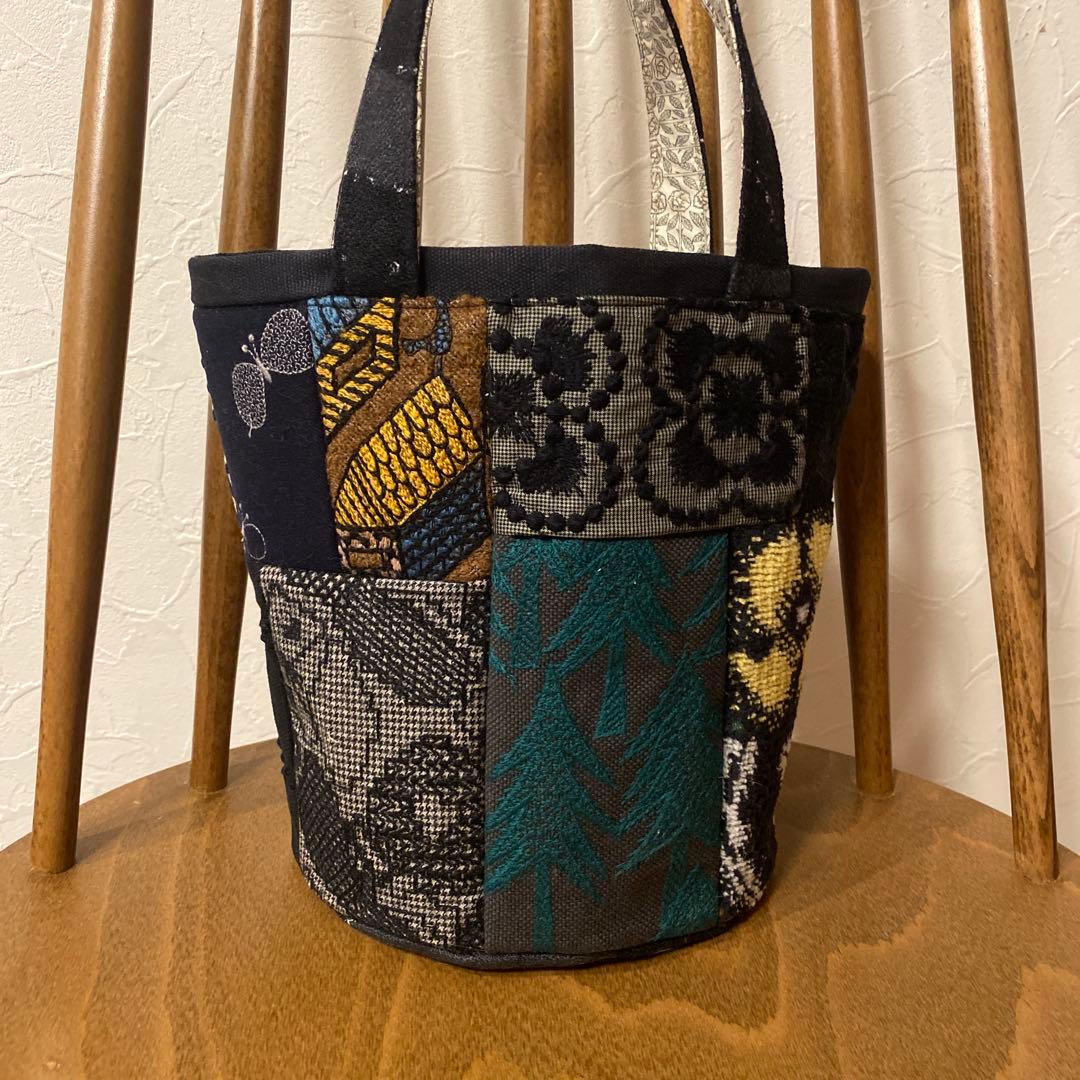 ♡handmade♡ ミナペルホネン　　　まぁるい底のバケツバッグ