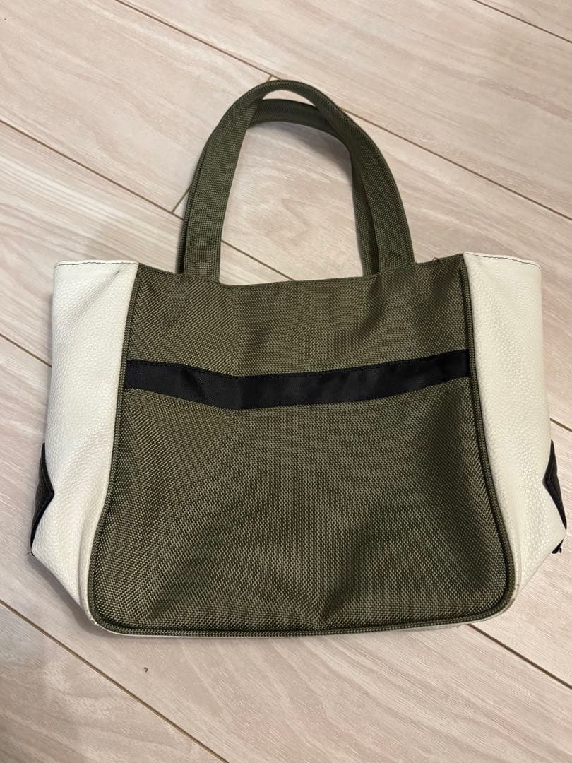 【美品】JONES ジョーンズ　トートバッグ／ラウンドバッグ（カーキ）