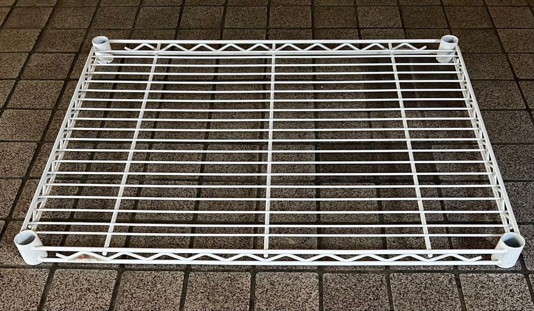 純正ホームエレクター　棚4段キャスター付きホワイト190cm×75cm×60cm