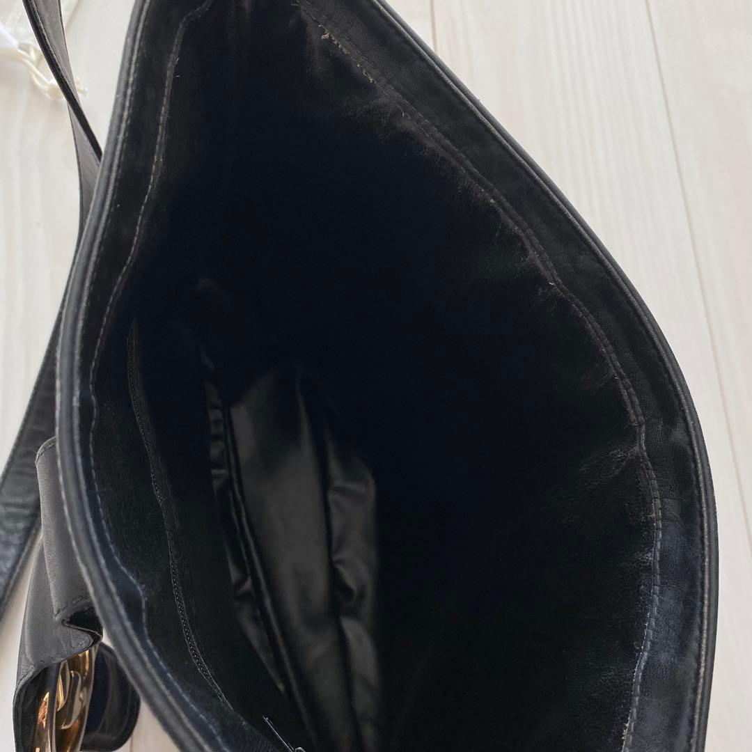 GUCCI グッチ 黒 ショルダー 肩掛け バッグ 鞄 オールドグッチ