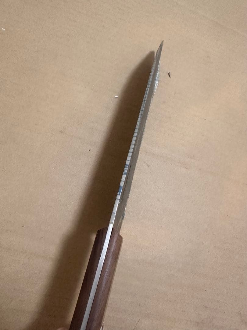 義近 牛刀 洋出刃 コマ切　包丁 未使用 油紙付 D115