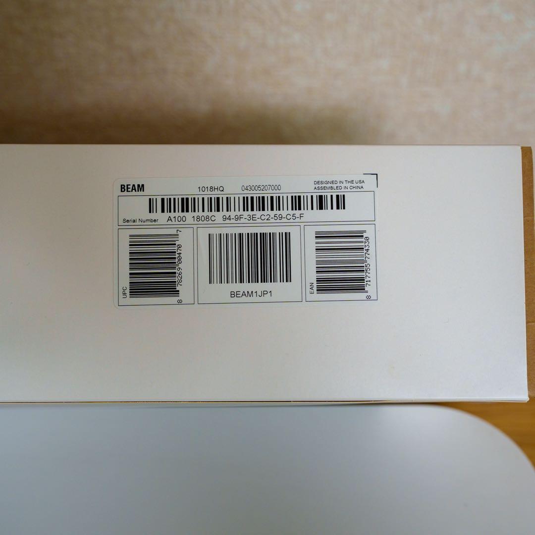 SONOS BEAM ホワイト スマートスピーカー　1JP1 ソノス