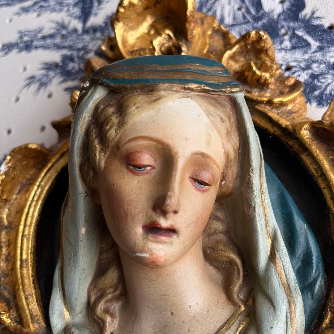 フランスアンティーク ♧ 嘆きの聖母 ♧ レリーフ27cm