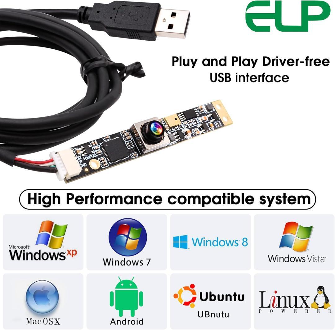 16MP USBカメラ ELP 4K USB Webカメラモジュール