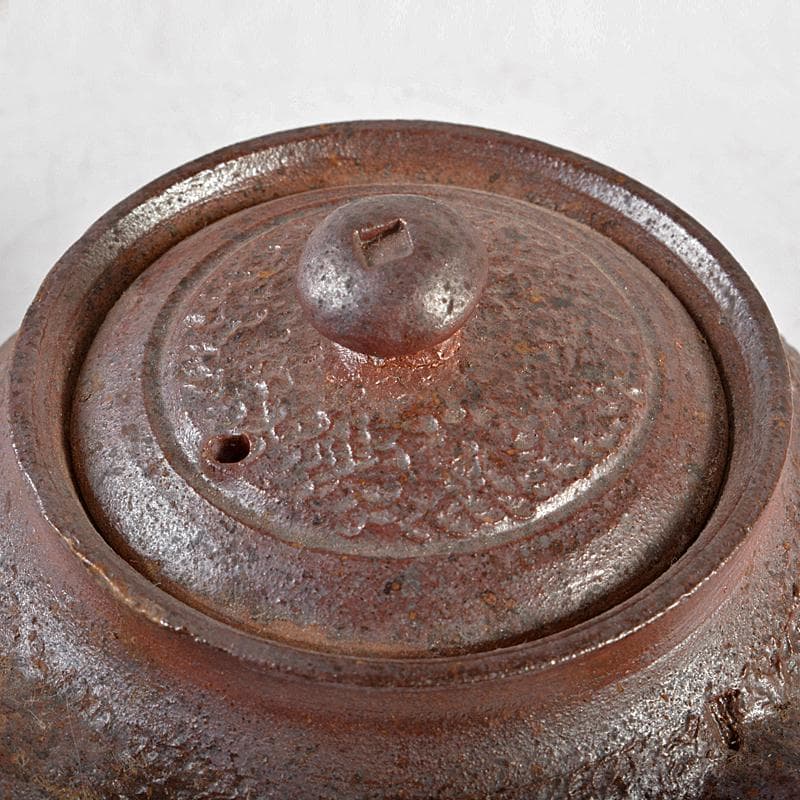 煎茶道具　備前焼　齊藤隆作　横手急須　共布　共箱　M　R6059