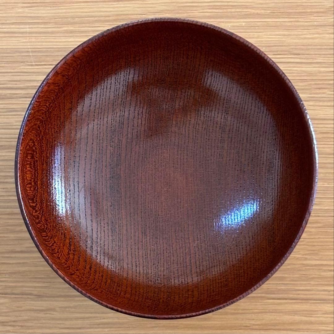 【新品】小田原漆器　うるし塗装　けやき　お椀　5個セット　大川木工所