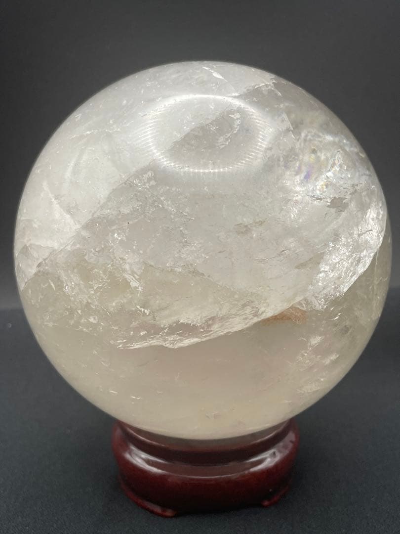 【ヒマラヤ水晶】丸玉 虹入り 約98㎜ 約1,355g 天然石 セール開催中！