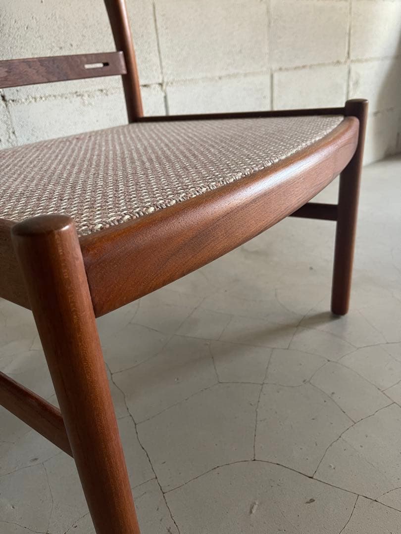 日田工芸　アームレスチェア　ダイニングチェア　ジャパンビンテージ　チーク無垢材