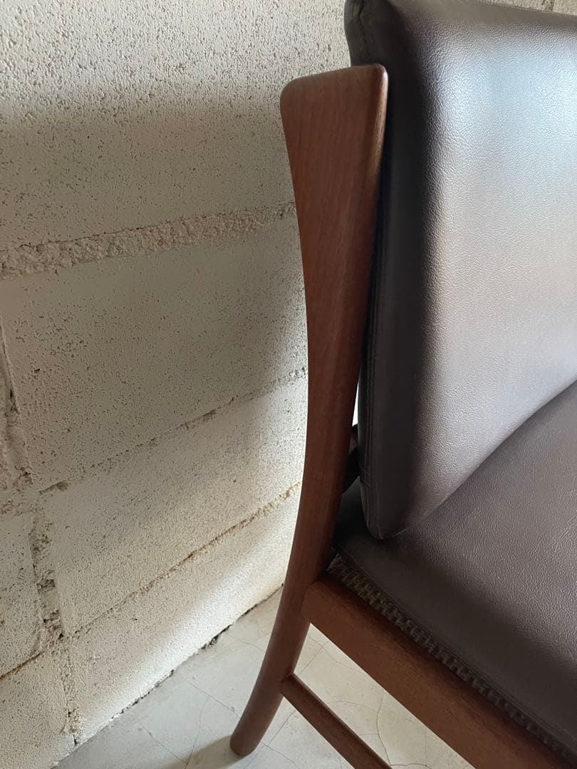 日田工芸　アームレスチェア　ダイニングチェア　ジャパンビンテージ　チーク無垢材