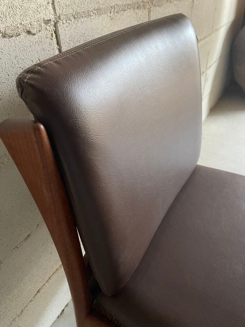 日田工芸　アームレスチェア　ダイニングチェア　ジャパンビンテージ　チーク無垢材