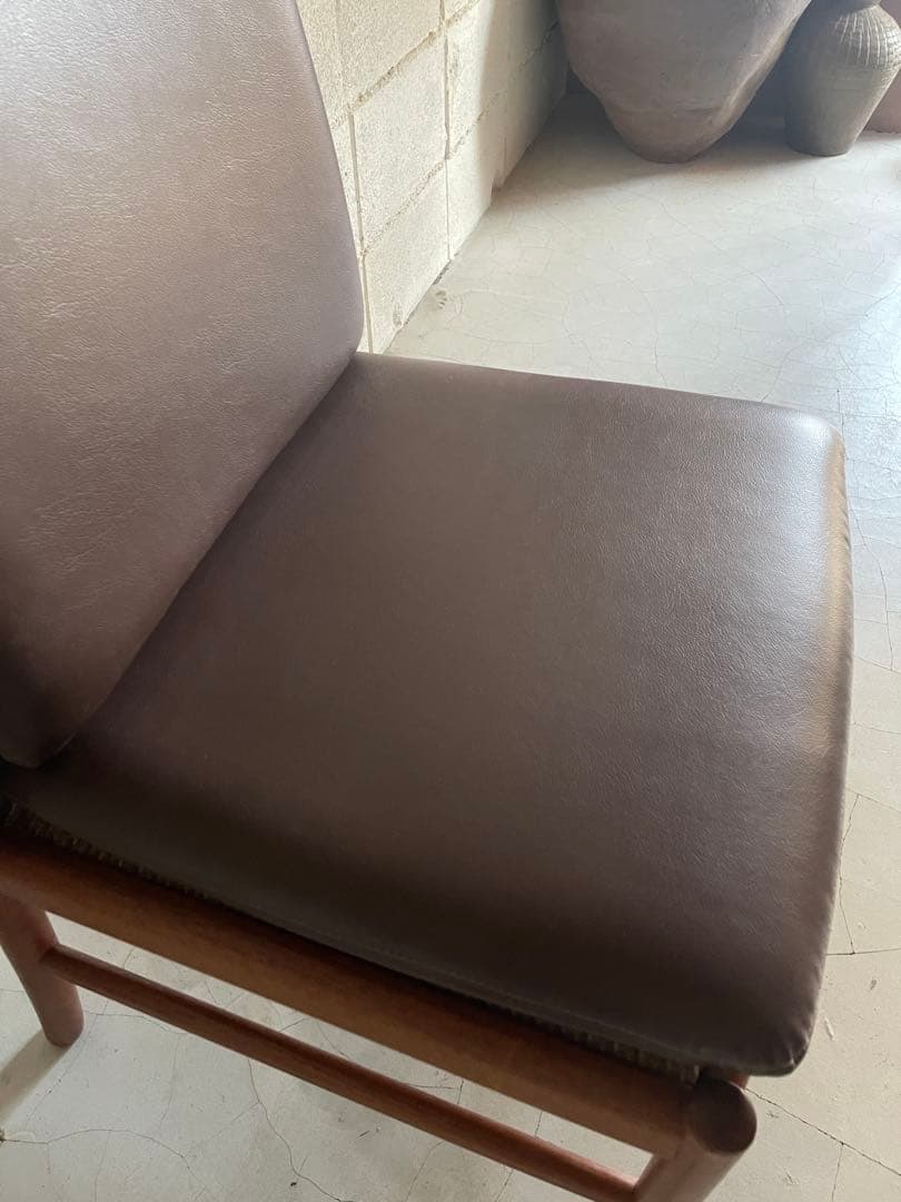 日田工芸　アームレスチェア　ダイニングチェア　ジャパンビンテージ　チーク無垢材