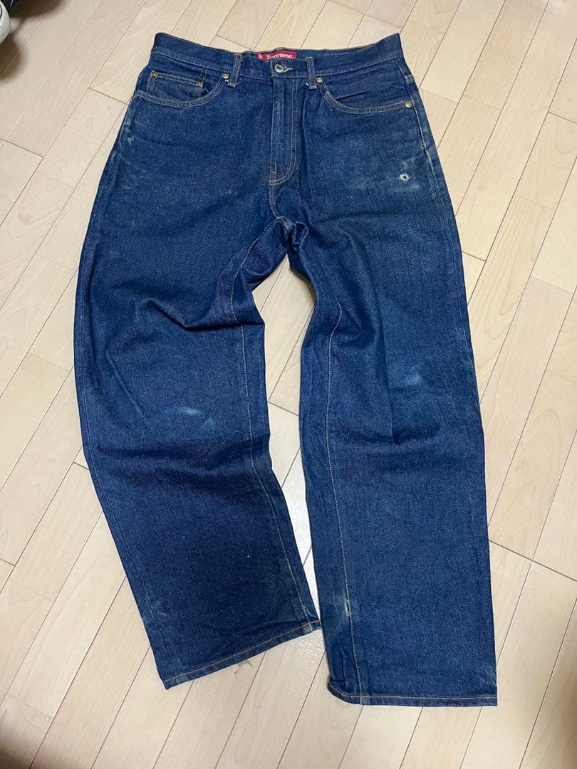 うめちゃん supreme デニムパンツ 濃紺