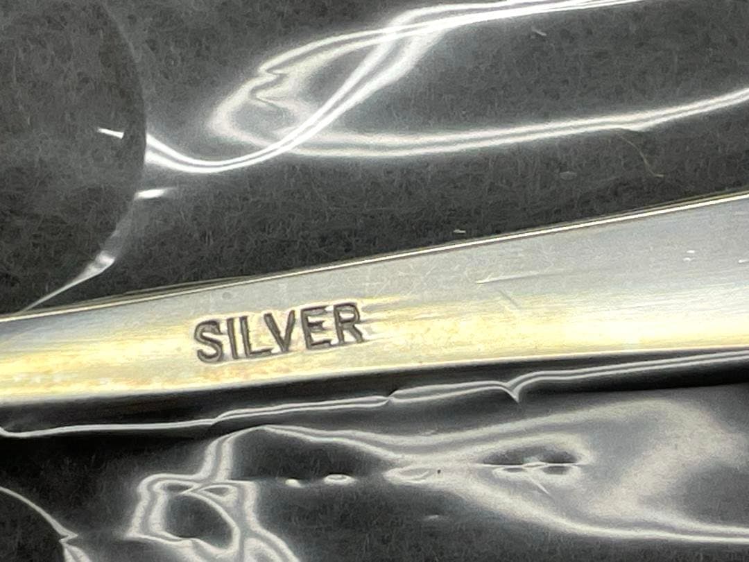 【未使用】銀スプーン　６本、YAMACO AZUMA 山崎金属　６本　計１２本