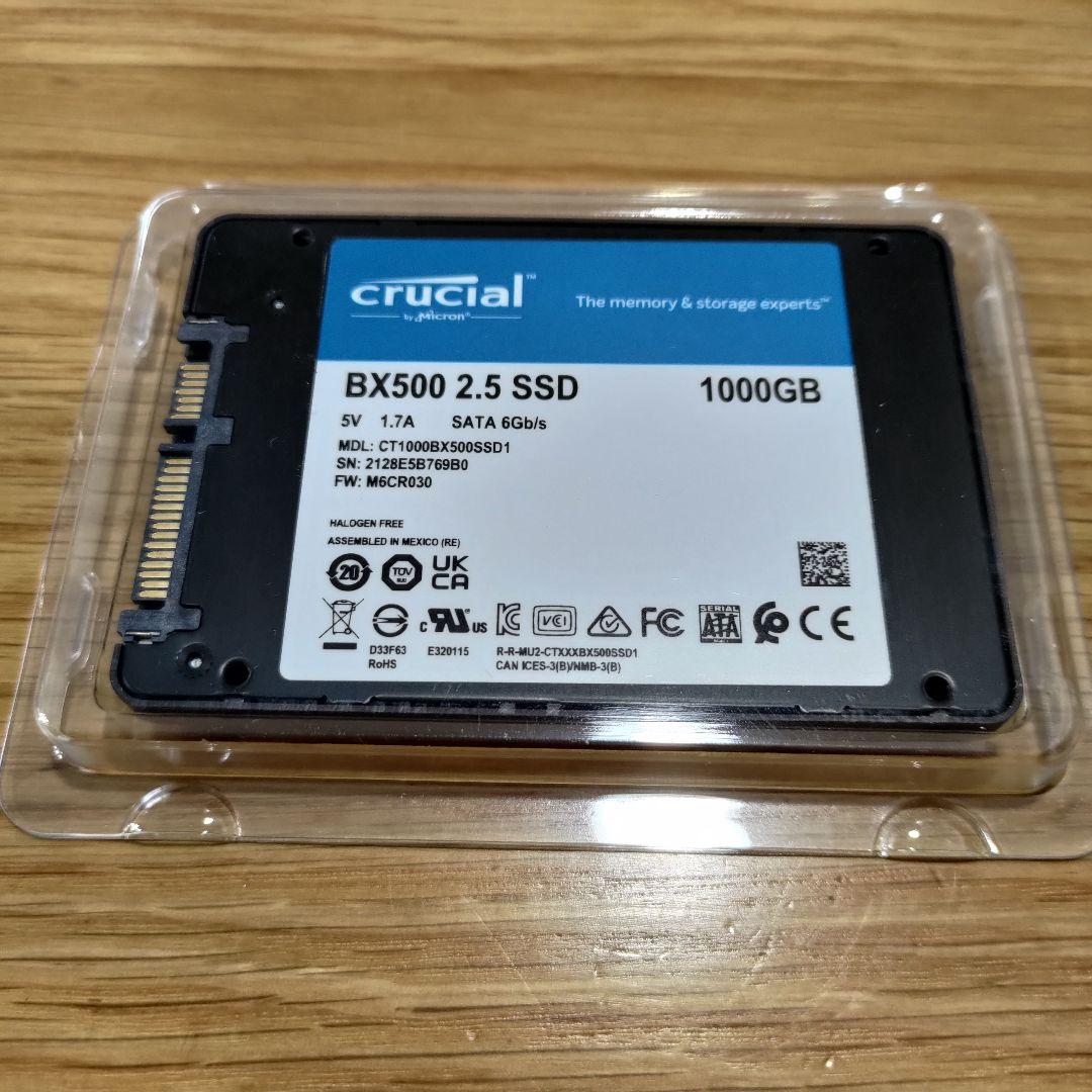 【新品】Crucial SSD BX500 1000GB SATA 2.5インチ