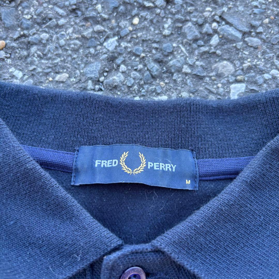 FRED PERRY ネイビー ポロスウェット M