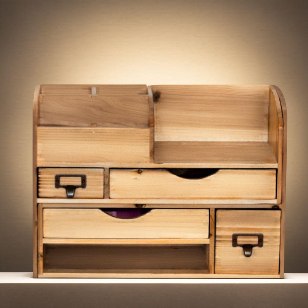 小物入れ 卓上 自由自在 木製デスクオーガナイザー 伸縮