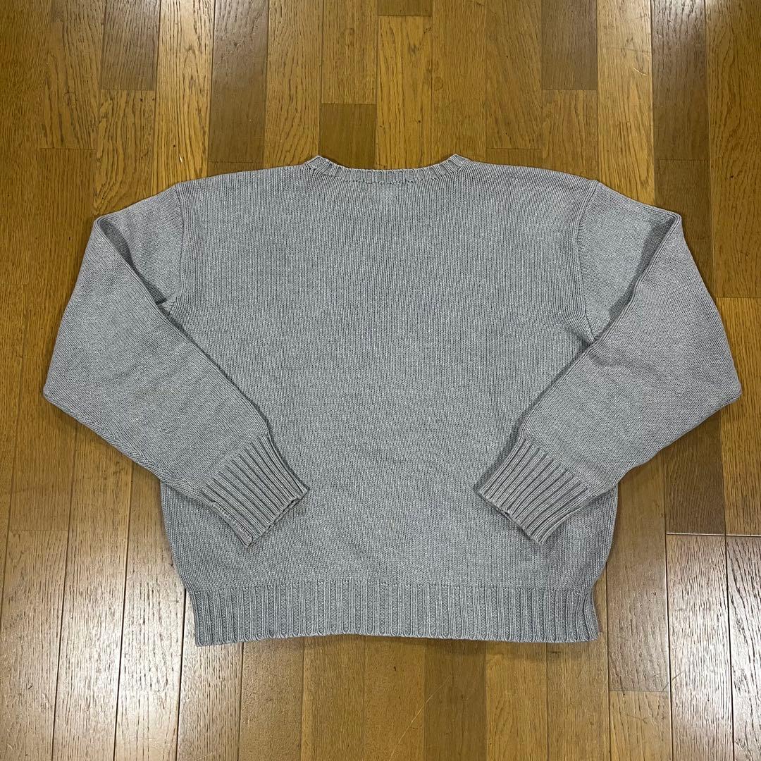 【期間限定】美品　ポロ　ラルフローレン コットンニット セーター グレー XL