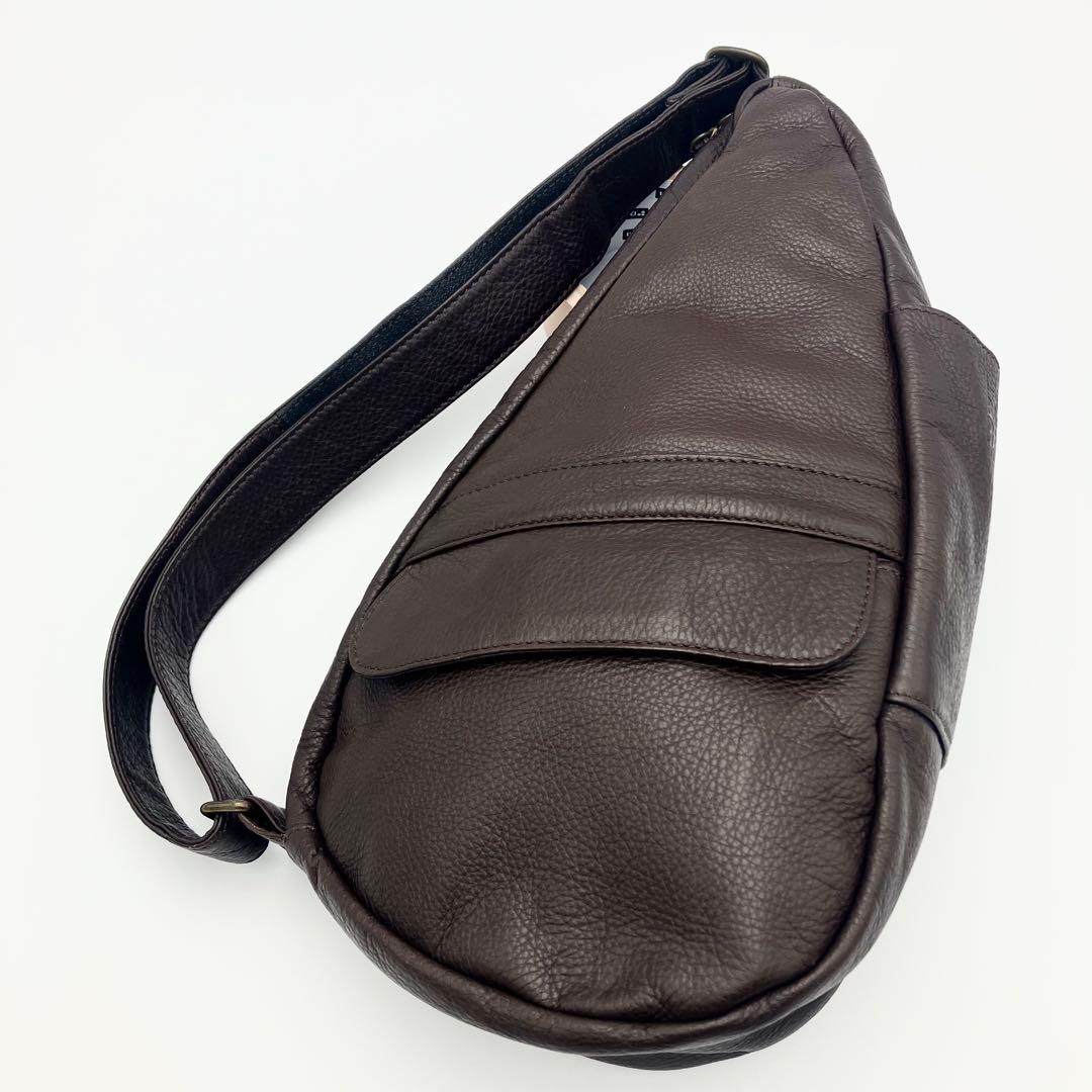 ヘルシーバックバッグ アメリ ボディバッグ ショルダー レザー y2k ブラウン