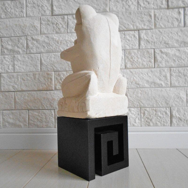 石像 お祈りかえる 渦巻き スクエア 飾り台 セット♪ スパ バリスパ エステ