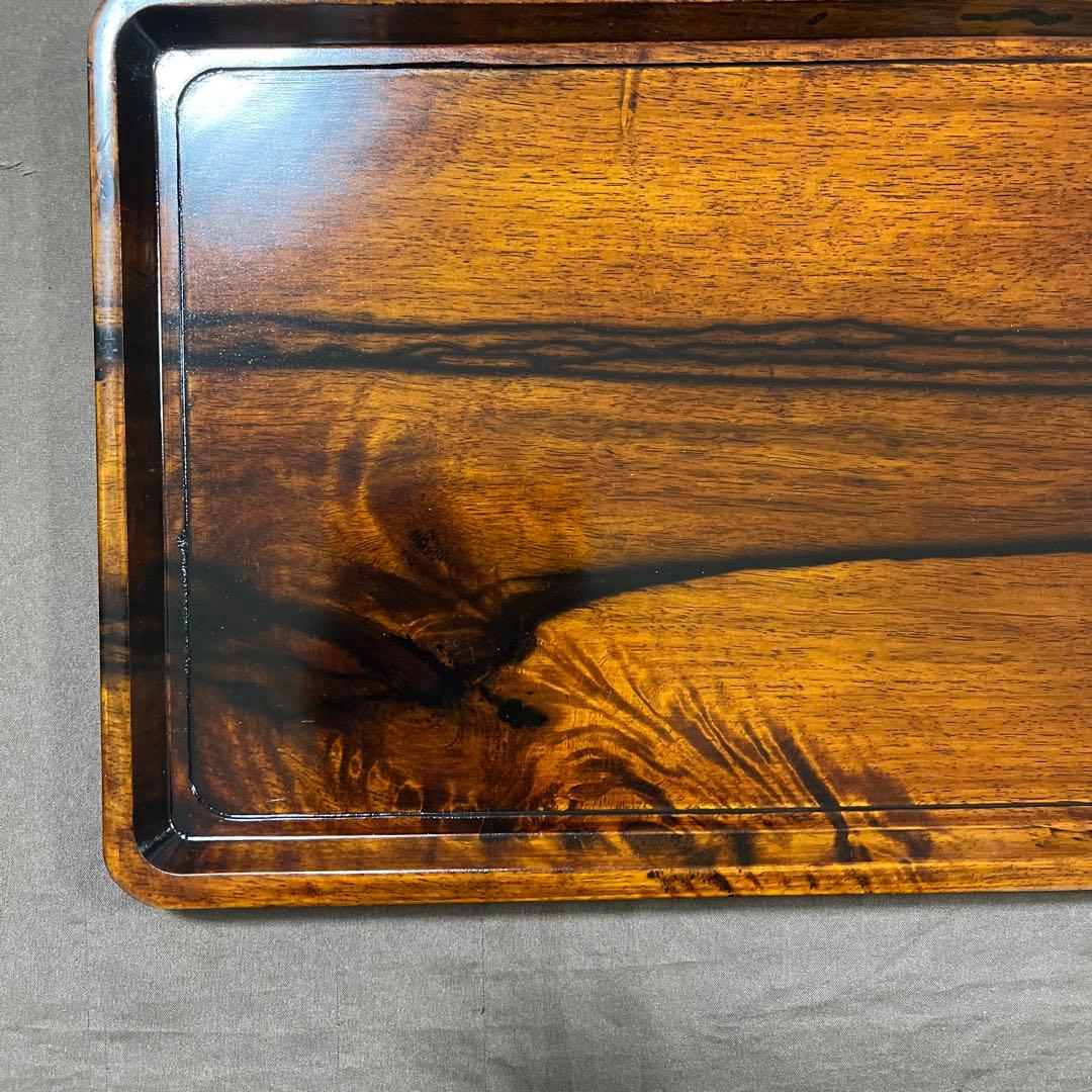 黒柿拭漆盆(くろがきふきうるしぼん) 347mm×240mm×17mm№9691