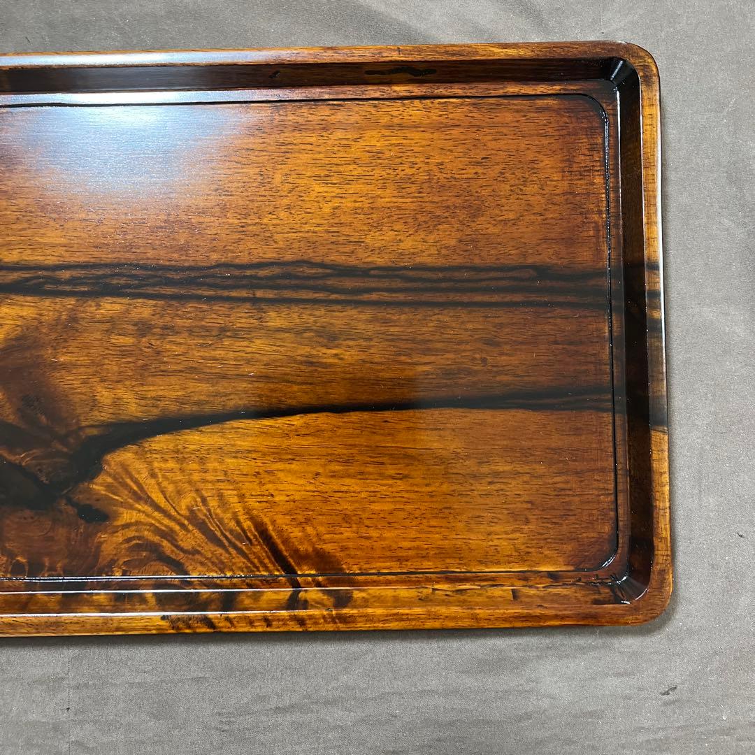 黒柿拭漆盆(くろがきふきうるしぼん) 347mm×240mm×17mm№9691