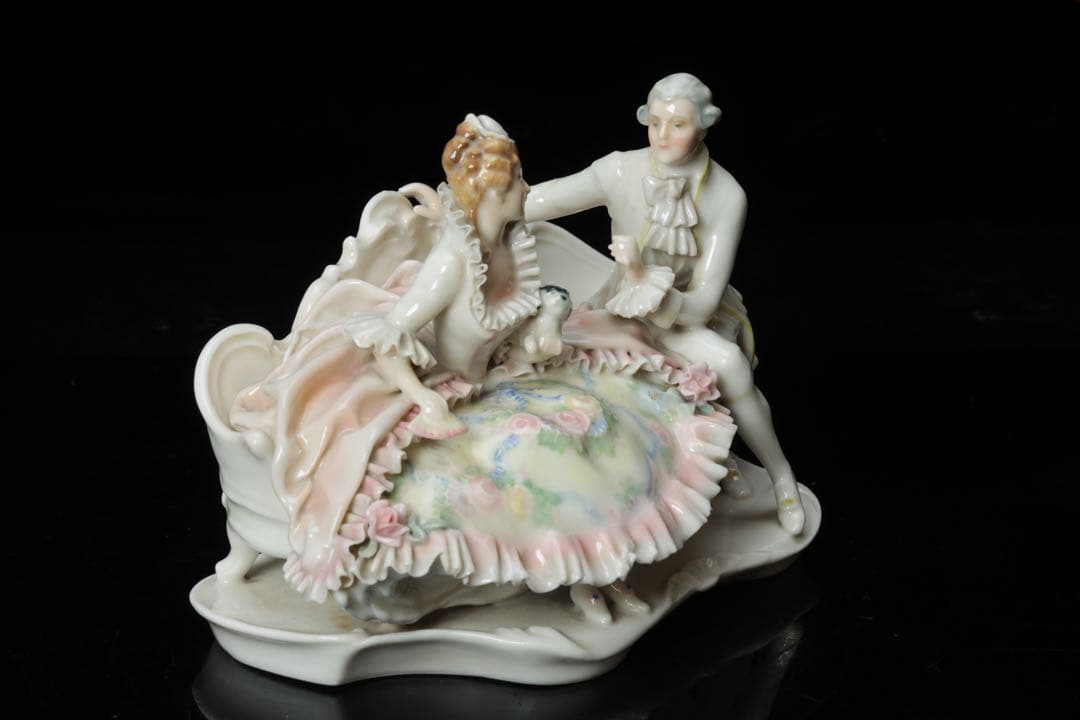 KarlEns アイリッシュドレスデン マイセン 白磁 磁器人形 陶人形 置物