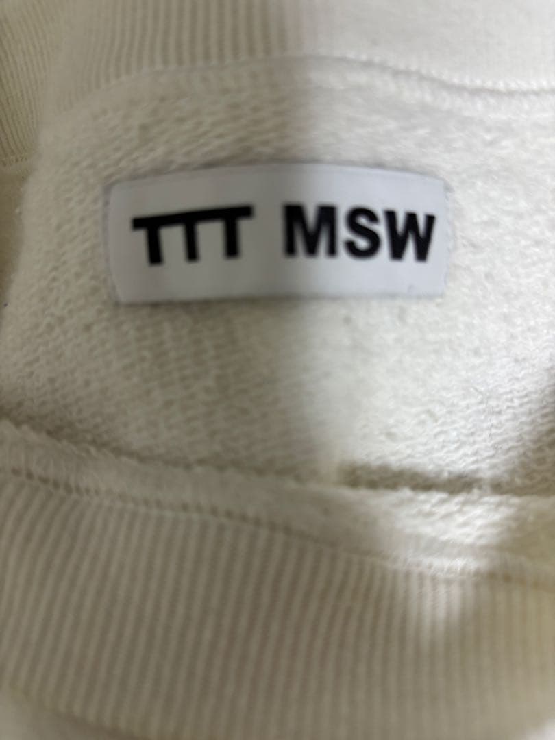ど*ろ様 TTT-MSW ロゴ　23ss 白色　BIG スウェット トレーナー