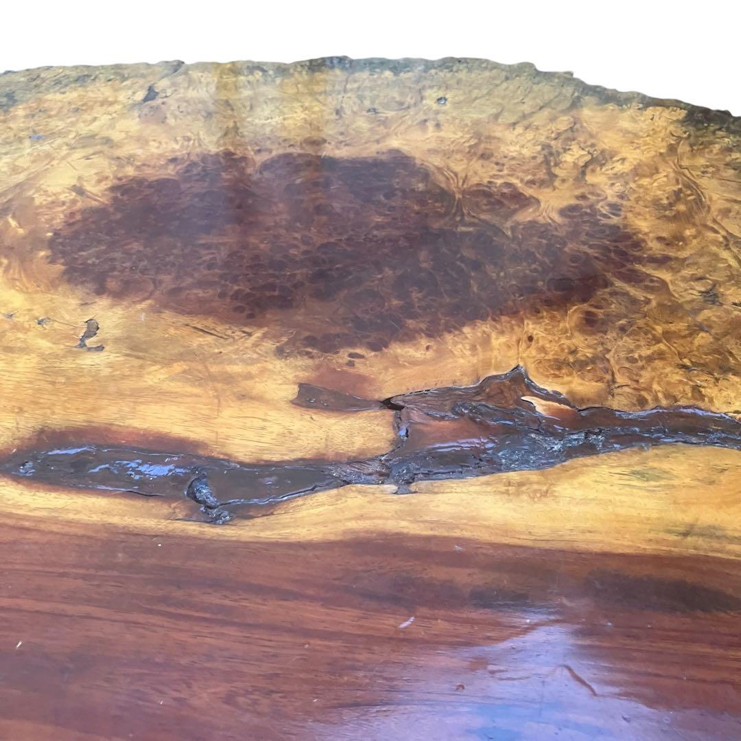 送料込み！ 高級花梨材　葡萄杢　座卓　玉杢　一枚板　無垢材　銘木　瘤木　本花梨