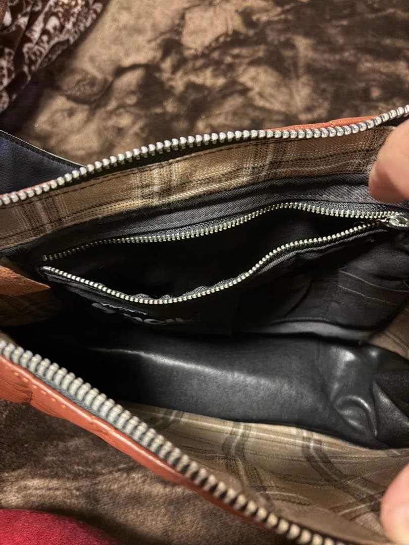 ショット Schott バナナショルダーバックレザー 牛革 ブラウン