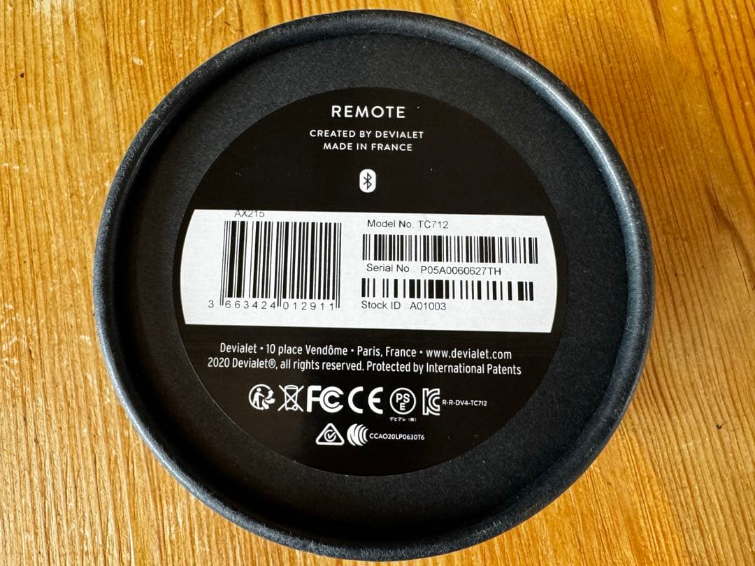DEVIALET REMOTE リモコン 黒　コントローラー