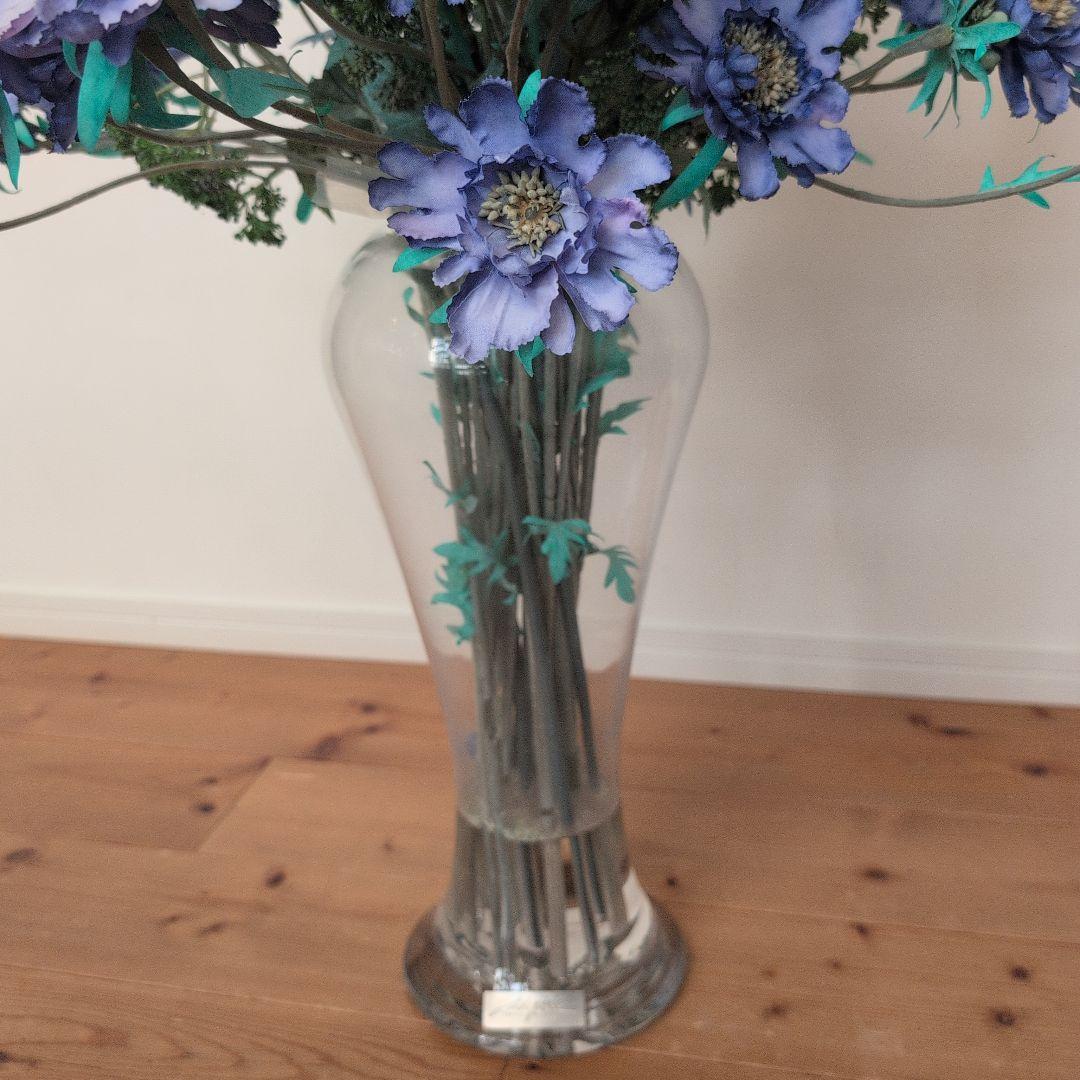 【エミリオ・ロバ】 特大 アーティフィシャルフラワー 花器付き【デルフィニウム】