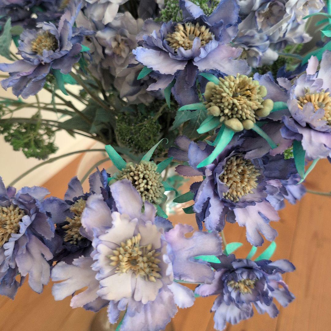 【エミリオ・ロバ】 特大 アーティフィシャルフラワー 花器付き【デルフィニウム】