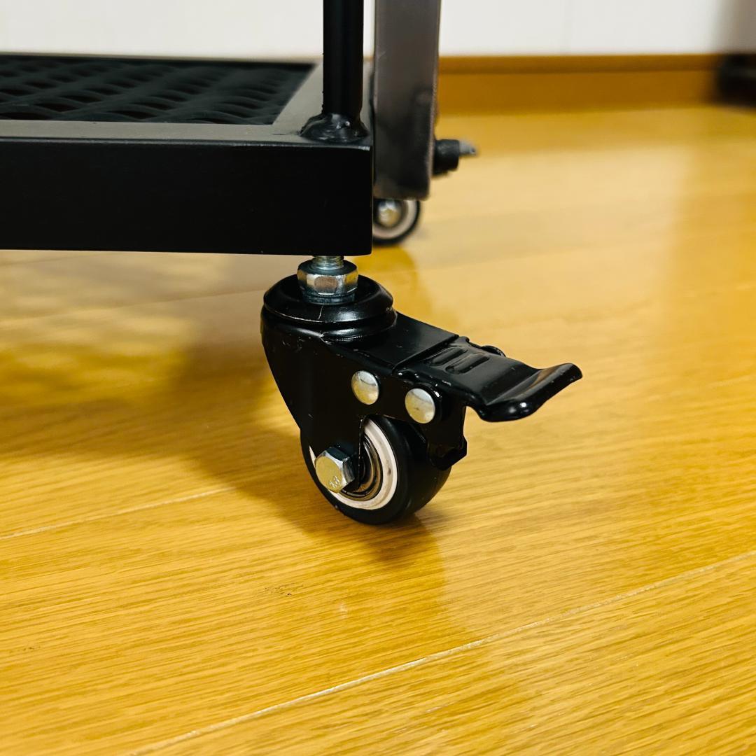 スチールバーカート　ウイスキーラック　 3段　 ブラック　アイアン家具