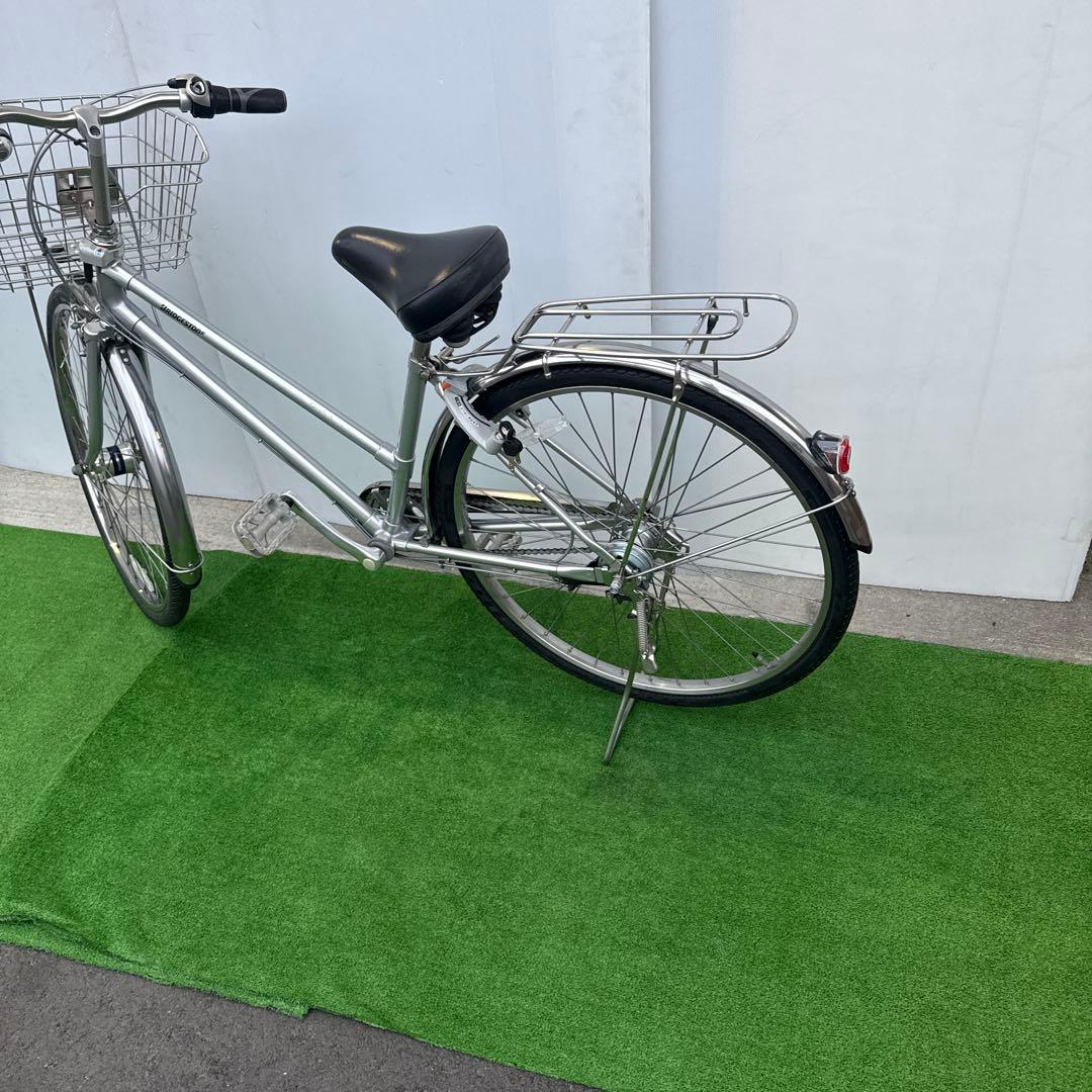 ブリヂストン 自転車26インチ 内3速 シルバー【引き取り限定】