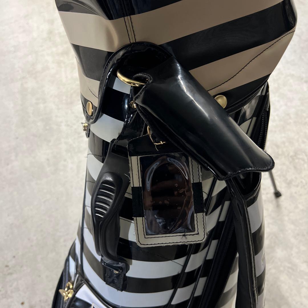 ムータマリン スタンド キャディバッグ 刺繍 エナメル ゴルフヘッドカバーセット