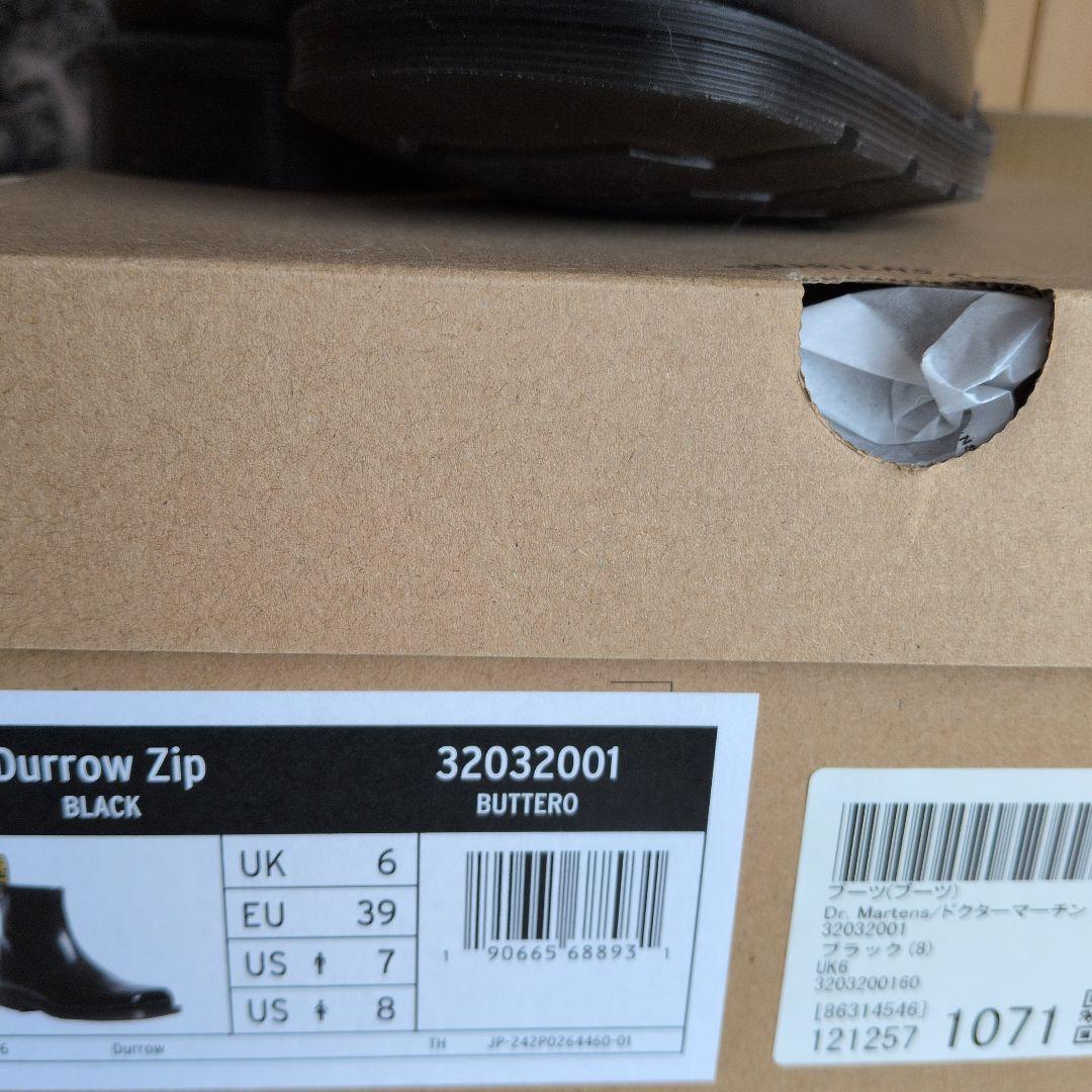 ドクターマーチン BUTTERO DURROW ZIP ブラック