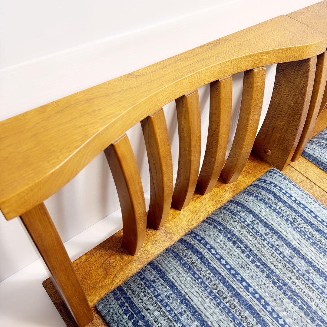 アンティーク　木製座椅子　2脚セット　和室　天童木工　アサヒ木工