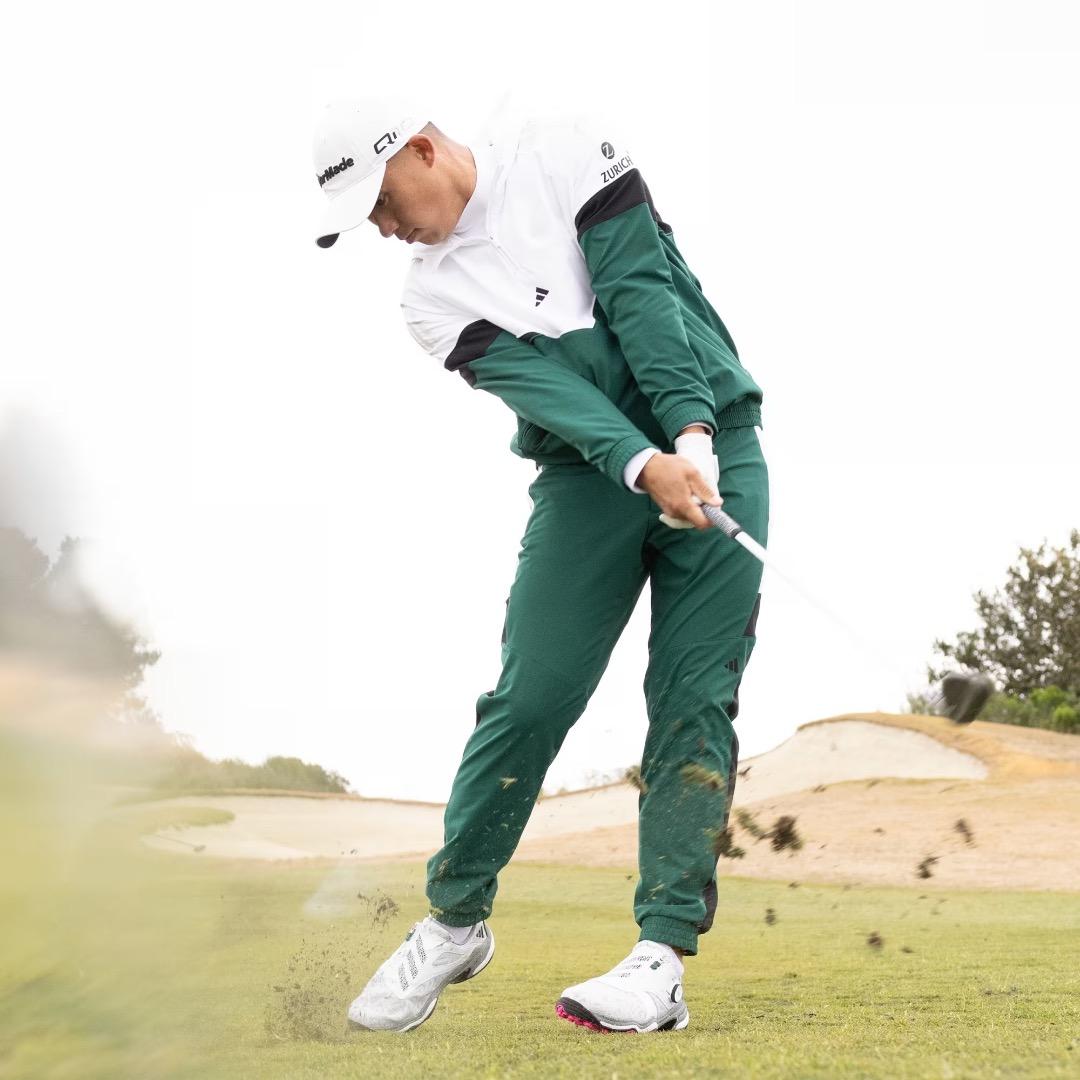 【82】秋冬 定価14,300円 アディダス ゴルフ ジョガーパンツ 緑