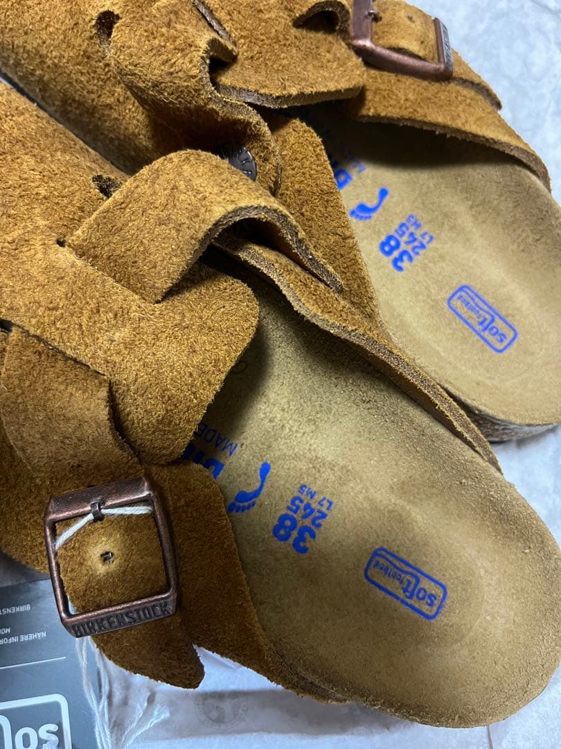 1/25まで 新品タグ付 BIRKENSTOCK Boston ミンク 38