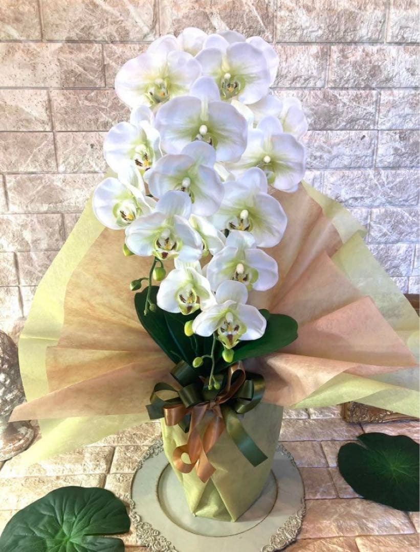 光触媒　人工観葉植物　ウォールグリーン　フェイクグリーン　リアル胡蝶蘭70hg
