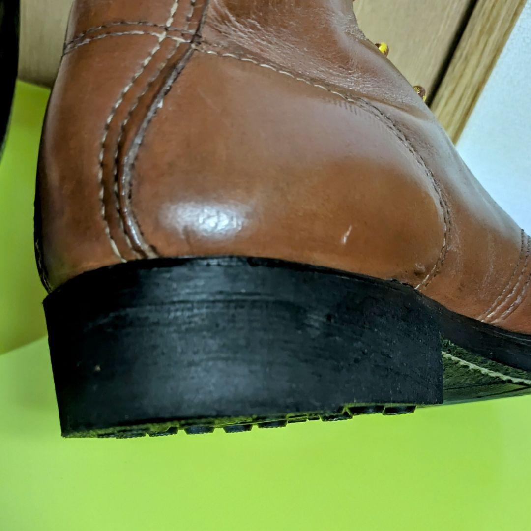 CAROLINA ワークブーツ ブラウン USA製 US8 踵 靴紐 新品