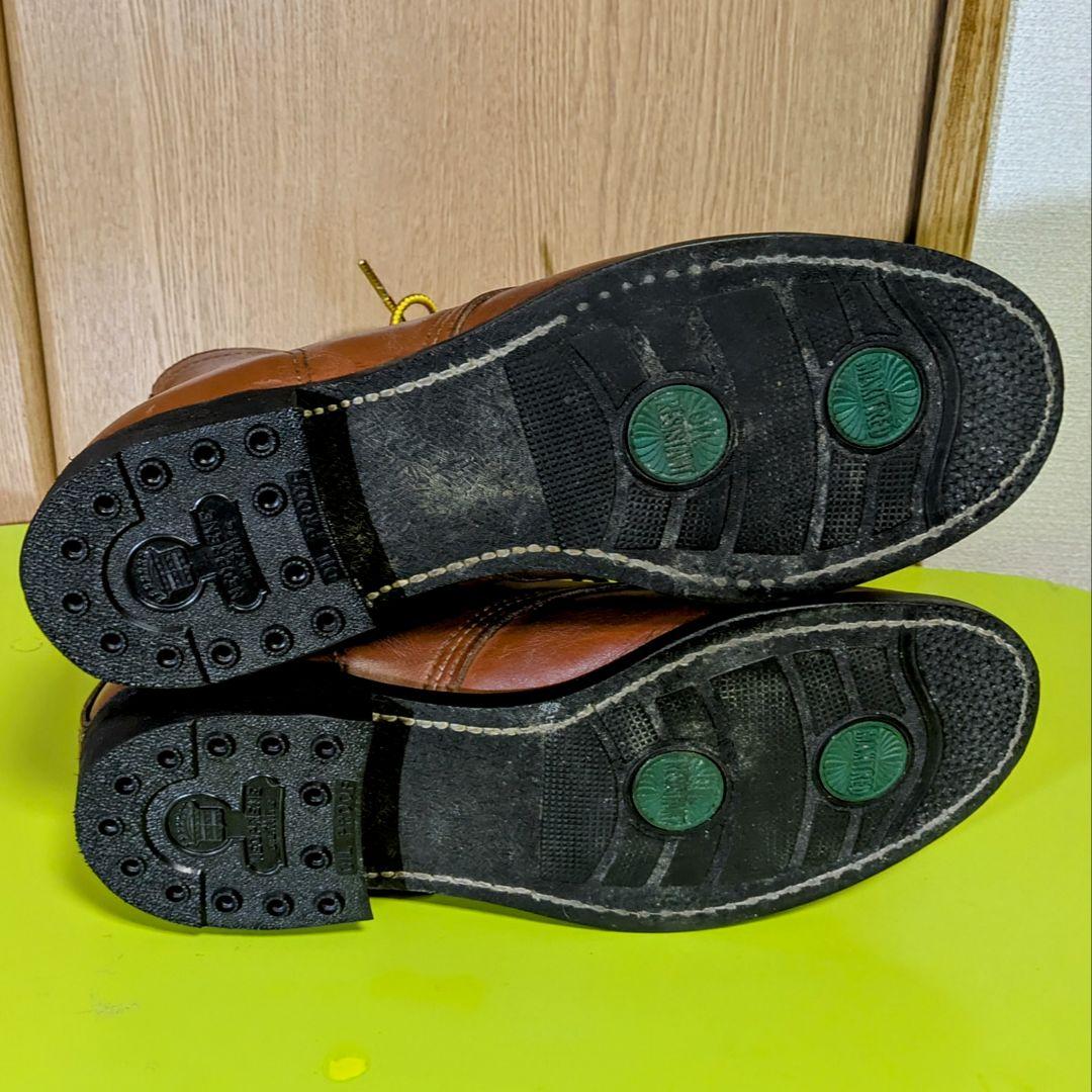 CAROLINA ワークブーツ ブラウン USA製 US8 踵 靴紐 新品