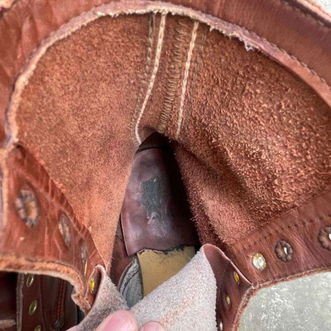 CAROLINA ワークブーツ ブラウン USA製 US8 踵 靴紐 新品