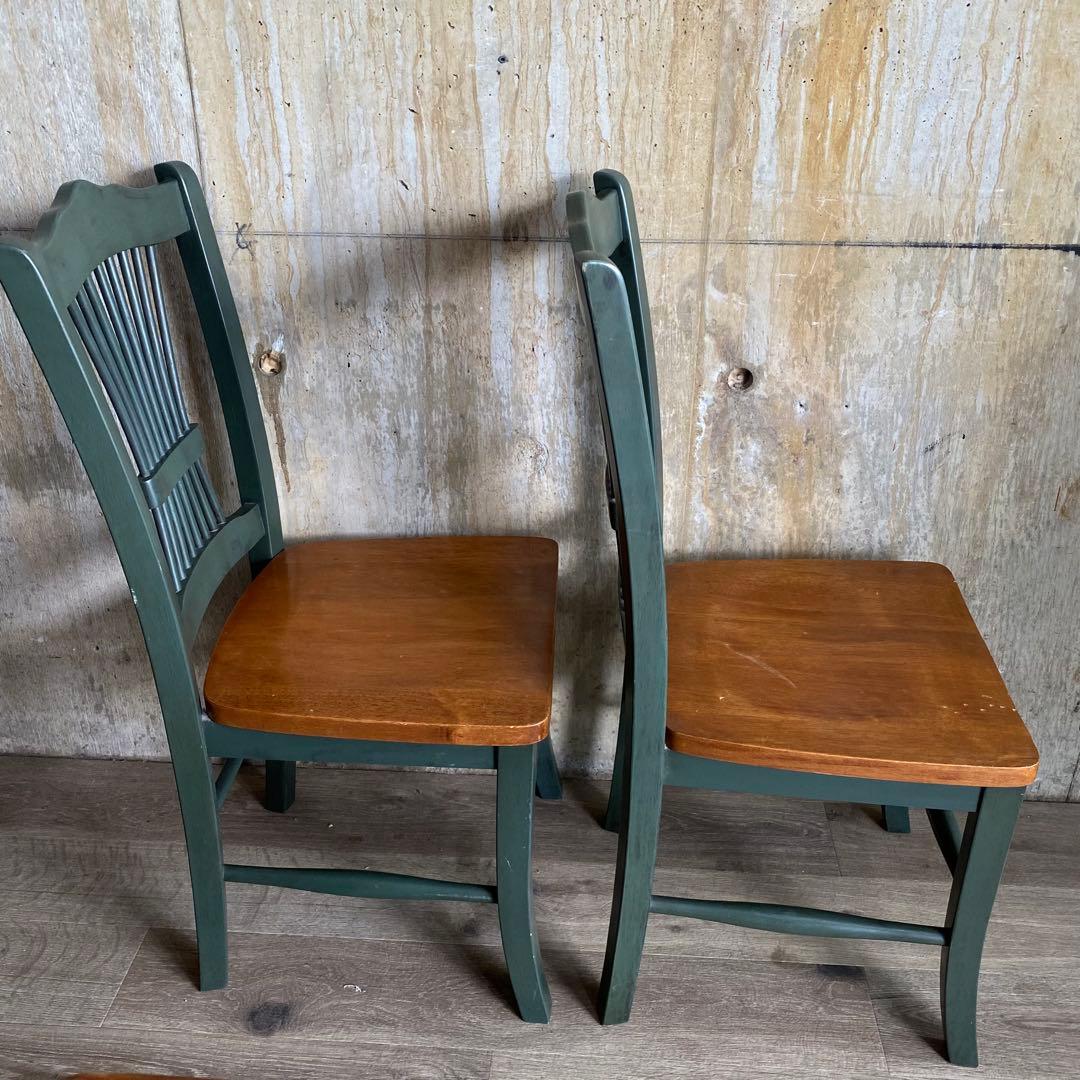 カントリースタイル　ダイニングテーブルセット　チェア　シャビー　レトロ