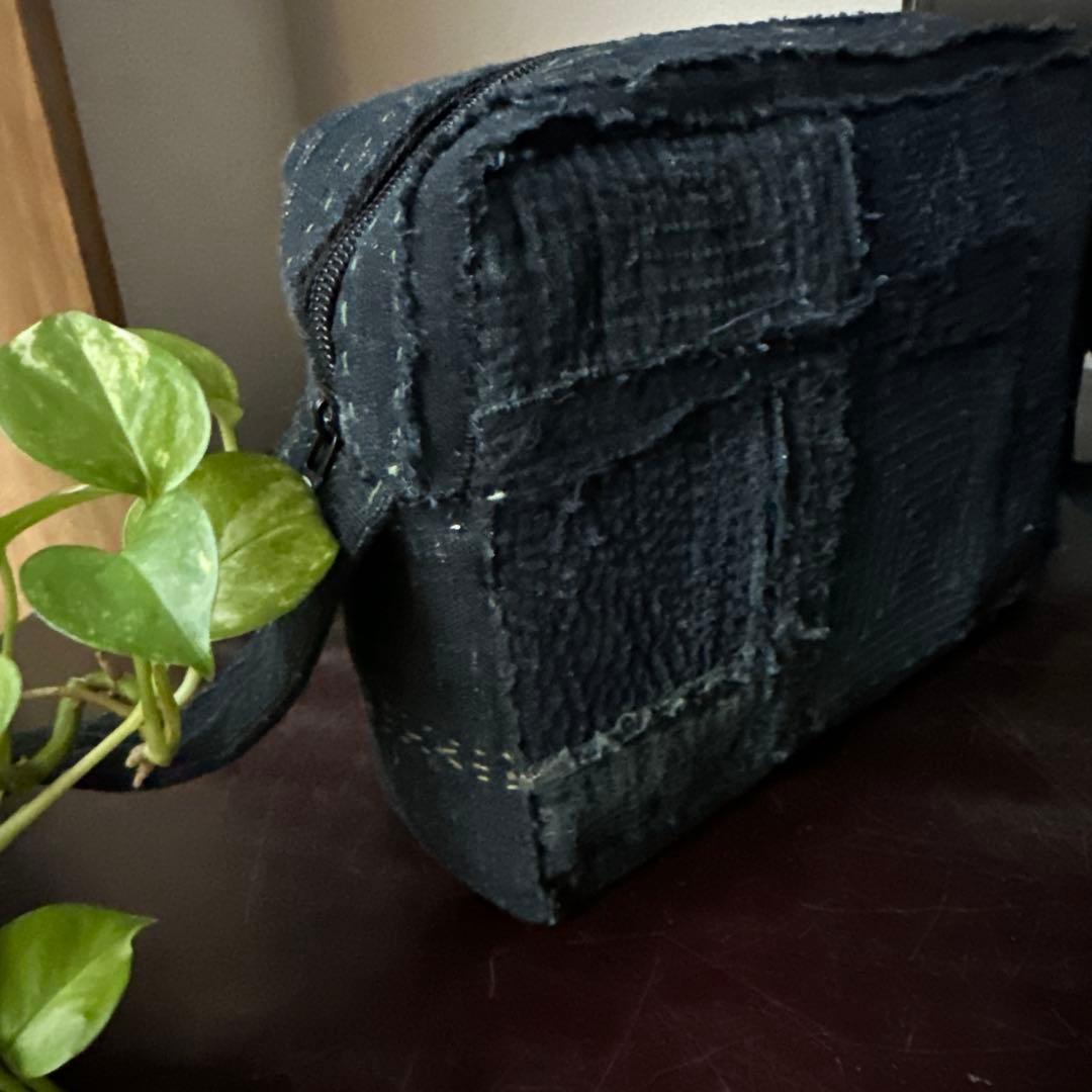 両面拘り襤褸ショルダー/藍染