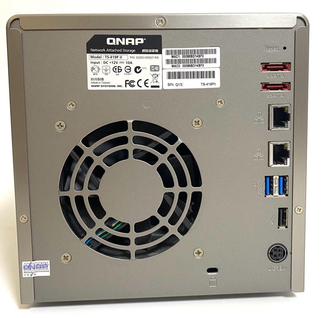 美品 QNAP キューナップ TS-419P II NAS サーバー HDD