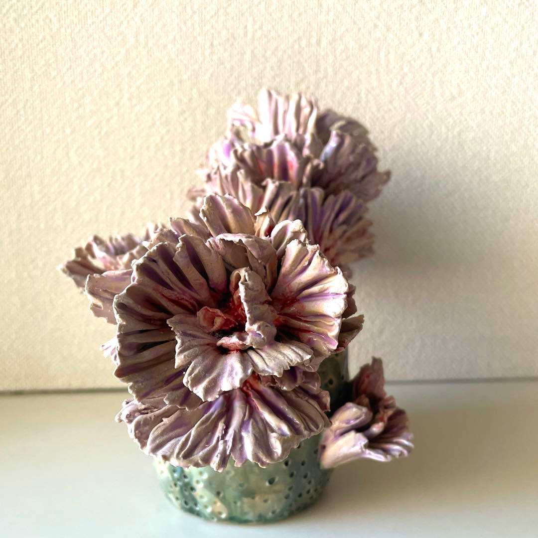 ※最終SALE※超希少！マリアンネフオタリ　サボテンの花　陶器置物アラビア