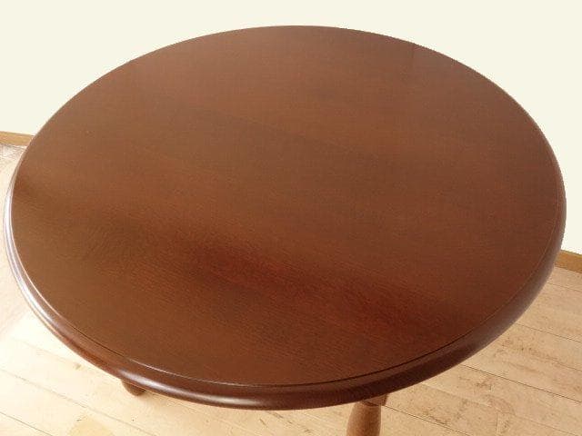 北海道手作り家具　雅　丸テーブル１０００　楢（ナラ）材　勇峰工芸（新）